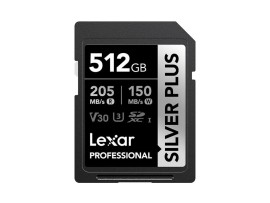 LEXAR SDcard 512GB SILVER PLUS SDXC UHS-I 512GB W 150MB/s R 205MB/s LSDSIPL512G-BNNNG